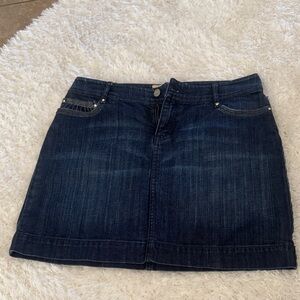 White House Black Market Dark Blue Mini Skirt